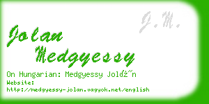 jolan medgyessy business card